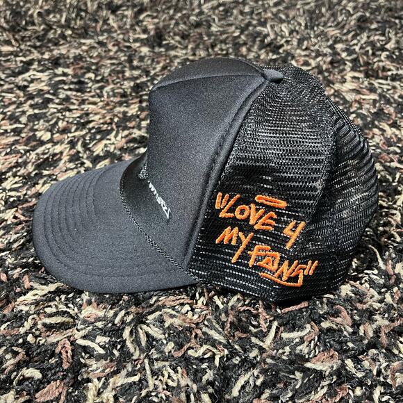 Rod Wave Smiley Face "Love 4 My Fans" Trucker Hat Summer Black SnapBack New - Picture 5 of 9